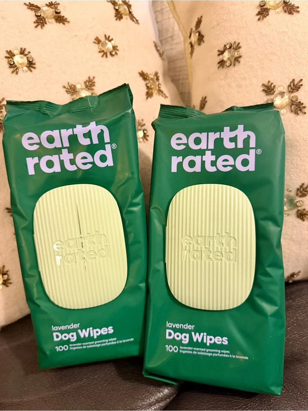 Earth Rated Lavender Dog Wipes 2 Pack 200 Count Hypoallergenic Grooming